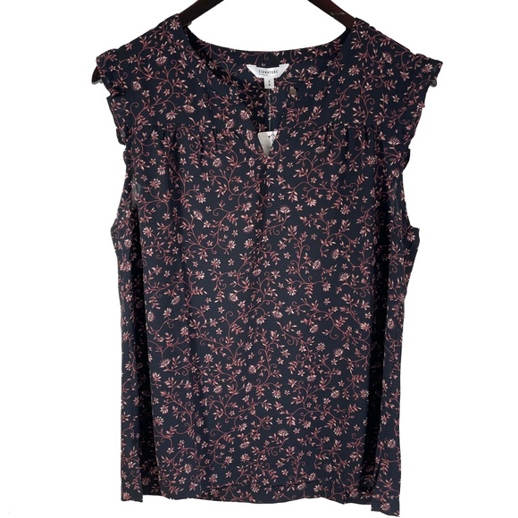 NWT 🦋 Ruffle Split Neck Blouse | Small - Picture 3 of 14